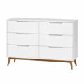 Komoda z sześcioma szufladami MDF Biały 120x40x75 cm