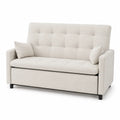 Dwuosobowa Sofa Tkanina Beżowa 160x80x90 cm
