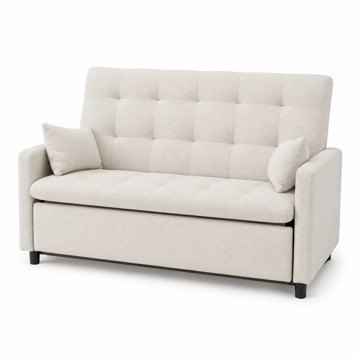 Dwuosobowa Sofa Tkanina Beżowa 160x80x90 cm