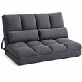 Sofa rozkładana z tkaniny poliester 120x80x40 cm Grafitowa