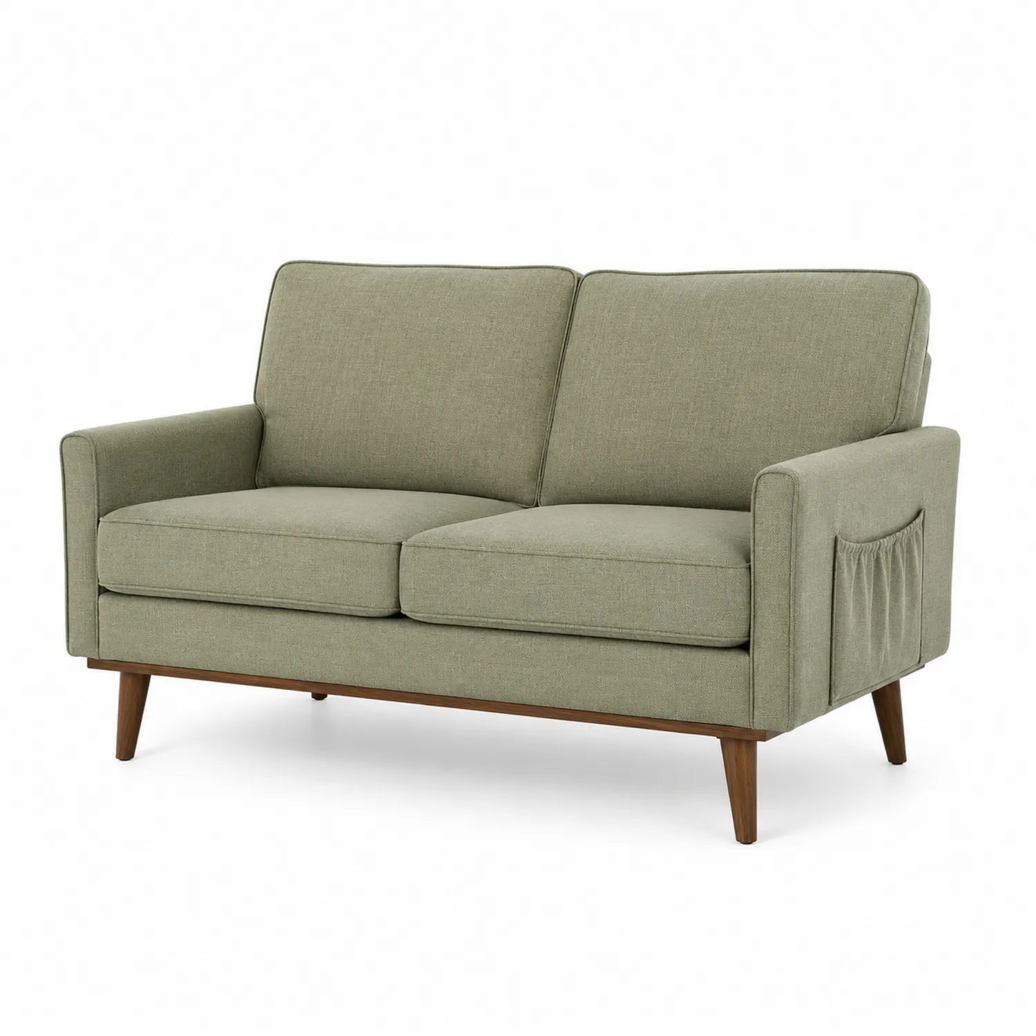 Zielona sofa dwuosobowa z tkaniny poliestrowej