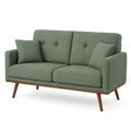 Sofa dwuosobowa tapicerowana poliester Zielony 150cm