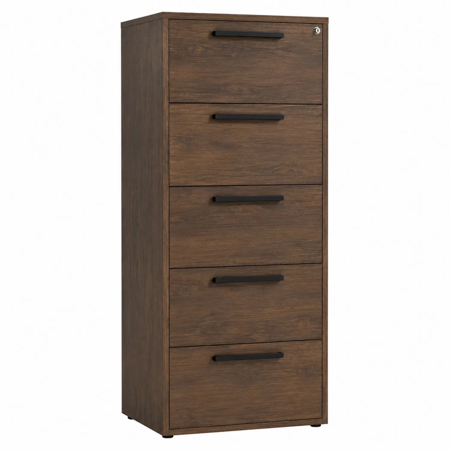 Szafka na dokumenty z 5 szufladami z MDF brązowa 45x40x130 cm