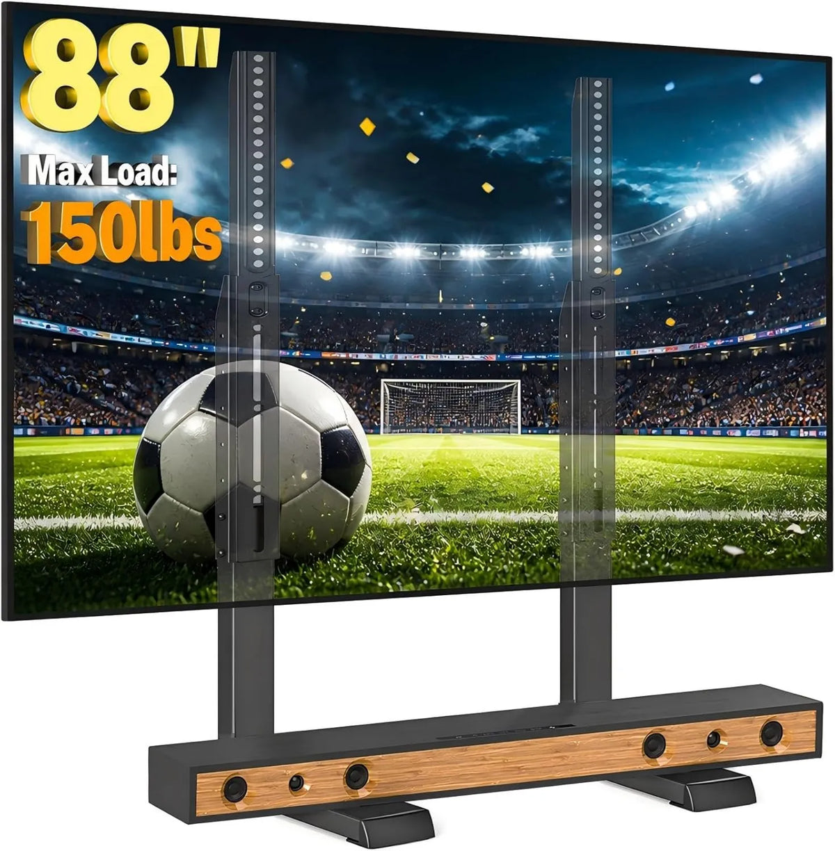 5Rcom, Szafka do telewizora, 86 cali, 6 ustawień wysokości, stojak na TV do 68 kg, uchwyt na telewizor Universal, Uchwyt na wymianę